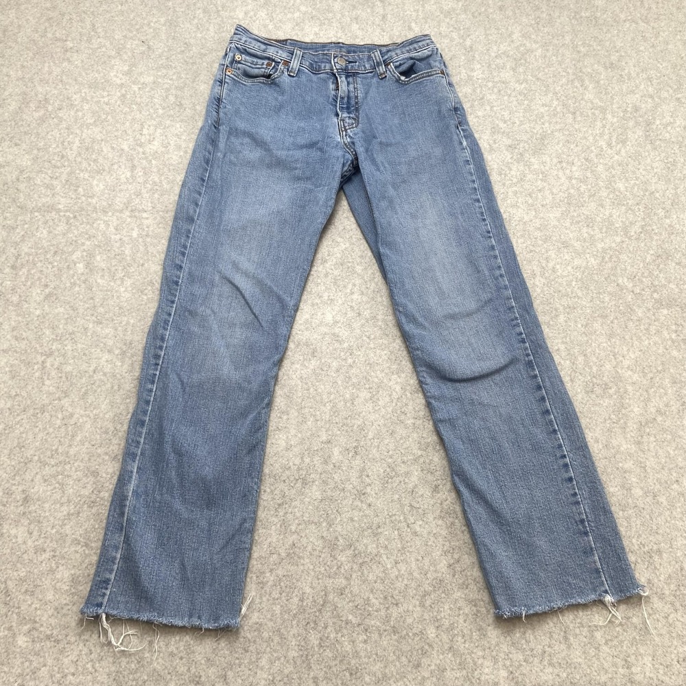 Levis Mens 511 Slim Straight Jeans Blue 30x32 (Fits 27x28) Raw Hem 04511-3623